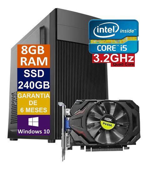 Pc Gamer Cpu Computador I5 8gb, Ssd 240gb, Placa Vídeo off .